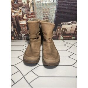 Chaco Women's Hopi Mid Calf Leather Wool Boots brown fawn Suede Nubuck Size 7